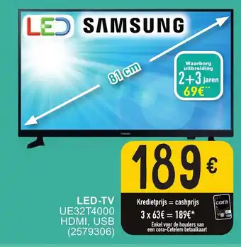 Samsung LED-tv 81 cm, UE32T4000 hdmi, usb (2579306)