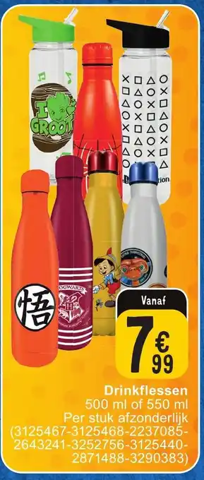 Drinkflessen 500 ml of 550 ml (3125467-3125468-2237085-2643241-3252756-3125440-2871488-3290383)