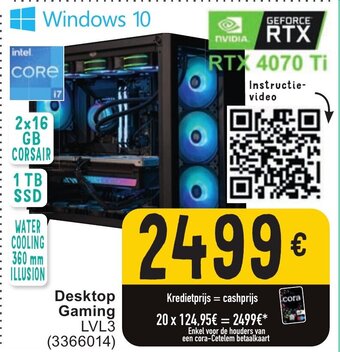 Cora Desktop gaming LVL3 (3366014) aanbieding