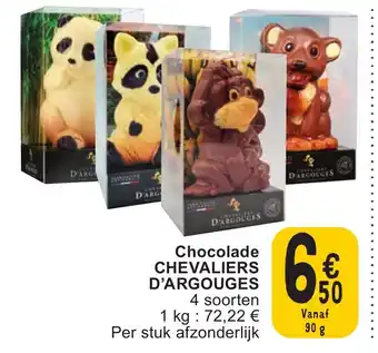 Cora Chevaliers d'argouges chocolade 90g aanbieding