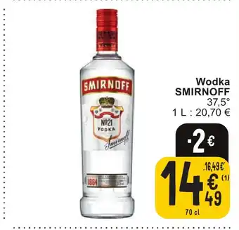 Smirnoff wodka 37,5% 70cl