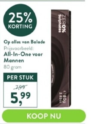 Holland & Barrett All-in-one voor mannen 80 gram aanbieding