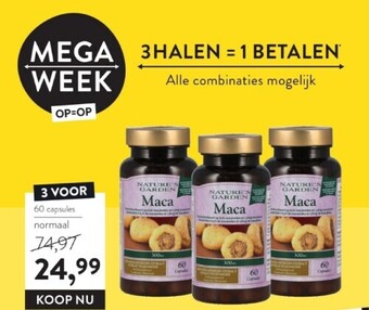 Holland & Barrett Nature's garden maca, 300mg (60 capsules) aanbieding