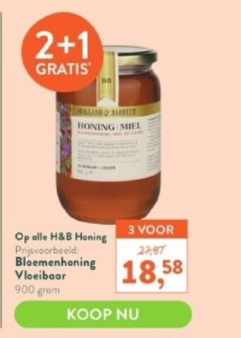 Holland & Barrett Bloemenhoning vloeibaar 900 gram aanbieding