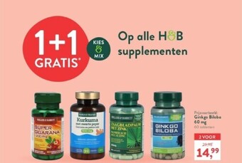 Holland & Barrett Ginkgo biloba 60 mg 60 tabletten aanbieding