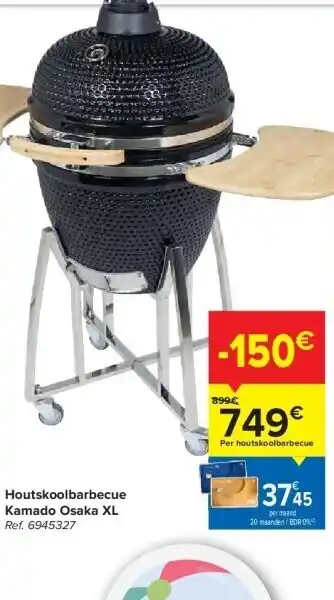 Carrefour Houtskoolbarbecue kamado osaka xl aanbieding