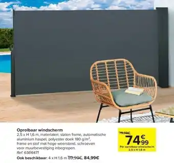 Carrefour Oprolbaar windscherm aanbieding