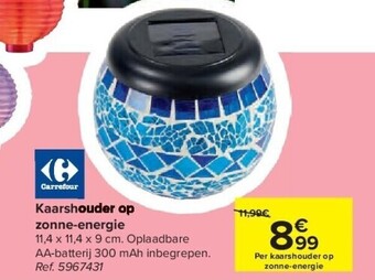 Kaarshouder op zonne-energie