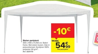 Carrefour Stalen partytent aanbieding