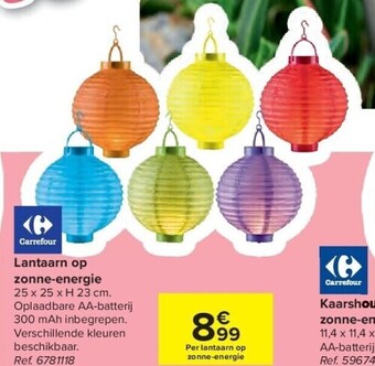 Carrefour Lantaarn op zonne-energie aanbieding