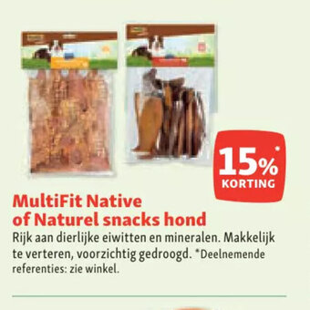Maxi Zoo Multifit native of naturel snacks hond aanbieding