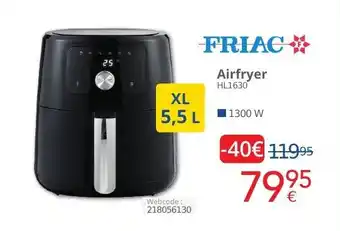 Eldi Friac airfryer HL1630 1300W aanbieding