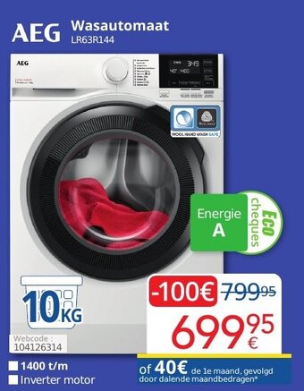 Eldi AEG wasautomaat LR63R144 aanbieding