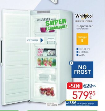 Eldi Whirlpool diepvriezer aanbieding