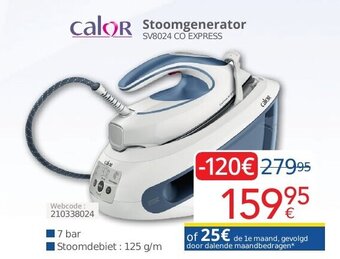 Eldi Calor stoomgenerator SV8024 CO express aanbieding