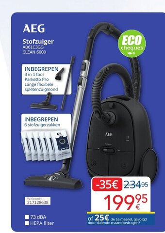 Eldi AEG stofzuiger aanbieding
