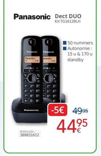 Eldi Panasonic dect duo aanbieding