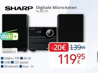 Eldi Sharp digitale micro-keten XL-B517D aanbieding