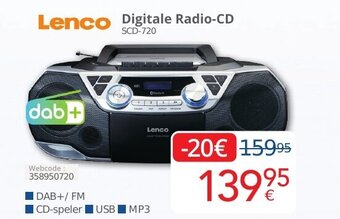 Eldi Lenco digitale radio-CD SCD-720 aanbieding