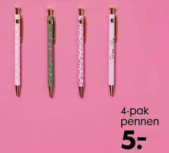 HEMA 4-pak pennen aanbieding