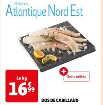 Auchan Dos de cabillaud, le kg aanbieding