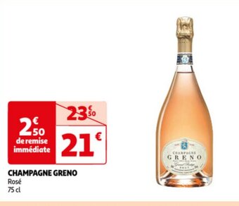 Auchan Champagne Greno rose 75 cl aanbieding