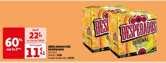 Auchan Desperados biere aromatisee 12 x 33 cl aanbieding