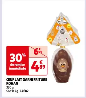 Auchan Rohan oeuf lait garni friture 330 g aanbieding