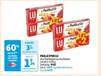 Auchan LU paille d'or, lot de 2 x 170 g aanbieding