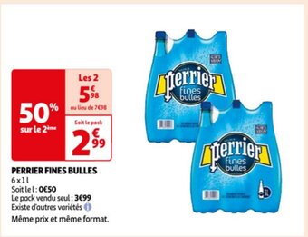 Auchan Perrier fines bulles 6 x 1L aanbieding