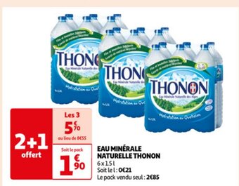 Auchan Eau minerale naturelle thonon 6 x 1.5L aanbieding