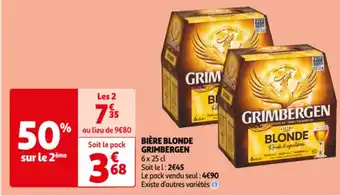 Auchan Biere blonde grimbergen 6 x 25cl aanbieding