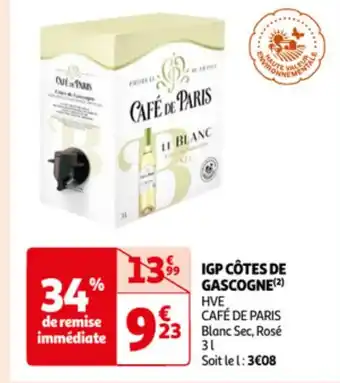 Auchan IGP cotes de gascogne 3L aanbieding