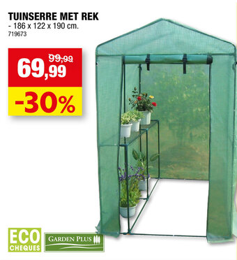Hubo Tuinserre met rek 186 x 122 x 190 cm aanbieding