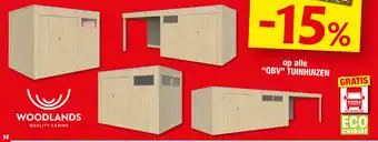 Hubo Woodlands "QBV tuinhuizen aanbieding