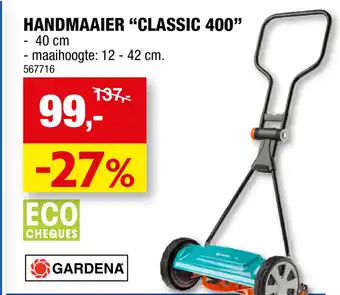 Hubo Gardena handmaaier "classic 400" aanbieding