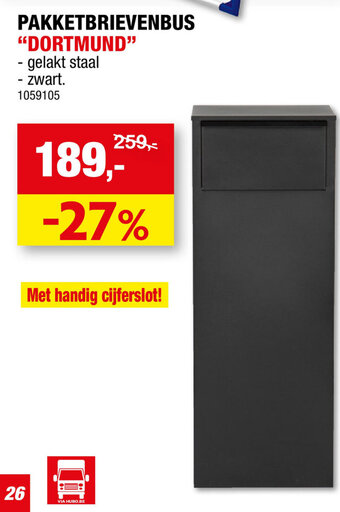 Hubo Pakketbrievenbus "Dortmund" aanbieding