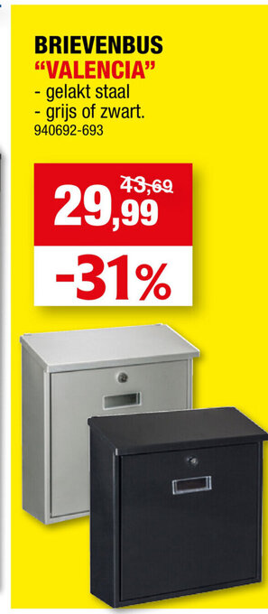 Hubo Brievenbus "valencia" aanbieding