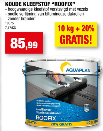 Hubo Aquaplan koude kleefstof "roofix" aanbieding