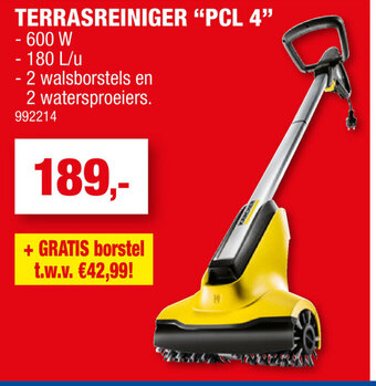 Hubo Karcher terrasreiniger "PCL 4" aanbieding