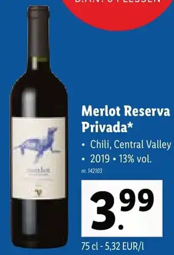 Merlot Reserva Privada