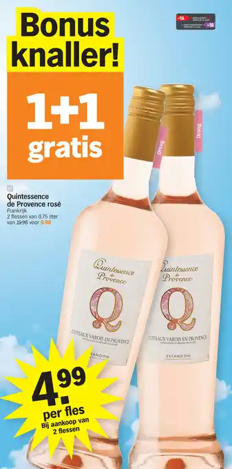 Albert Heijn Quintessence de provence rose 2 flessen van 0,75 liter aanbieding