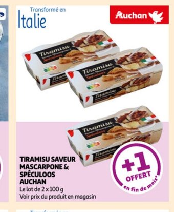 Tiramisu saveur mascarpone & speculoos le lot de 2 x 100 g