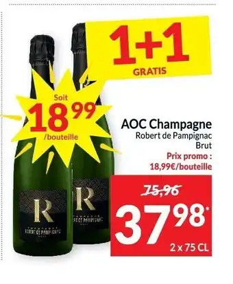 Intermarché Aoc champagne robert de pampignac brut aanbieding