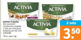 Albert Heijn Activia 4-packs aanbieding