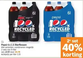 Albert Heijn Pepsi 6 x 1.5 literflessen aanbieding