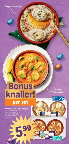 Albert Heijn Ah excellent vispannetjes aanbieding