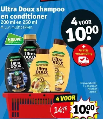 Kruidvat Ultra doux shampoo en conditioner aanbieding