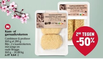 Delhaize Kaas- of garnaalkroketten aanbieding