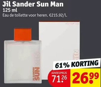 Kruidvat Jil sander sun man 125 ml aanbieding